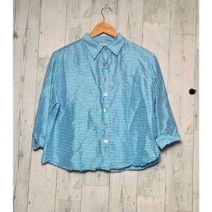 VTG Draper's & Damon's 100% Silk Button Up Pajama Top Sz M